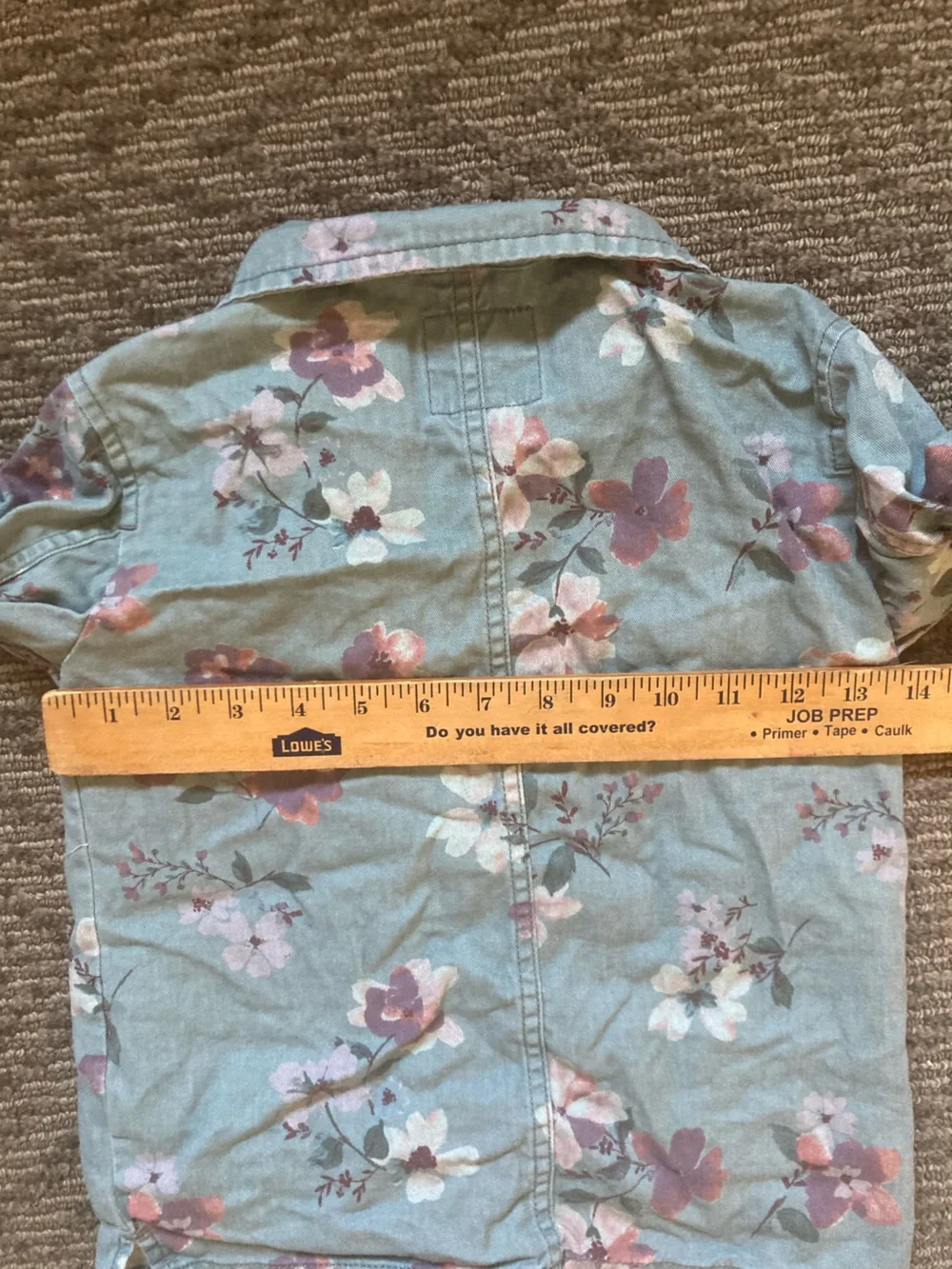 Oshkosh B’Gosh Floral Denim Jacket Sz 7